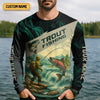 Maxcorners Rainbow Trout Fishing SPF Shirt For Men, Gift For Fisherman, Fishing Shirts For Men
