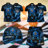 Maxcorners Darts Skull Dartboard Lightning Design Personalized Team Sportswear Set - Polo Shirt, Cap & Skorts