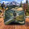 Maxcorners Hiking Scenic Mountain Trail Backpacker Personalized Name 3D Cap