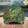Maxcorners Fishing Marsh Grass Water Splash Personalized 3D Cap (12 Fish Species)