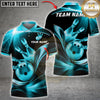 Maxcorners Bowling Golden Strike Bowling Pins Luxury Black Gold Multiple Personalized Name, Team Name 3D Shirt