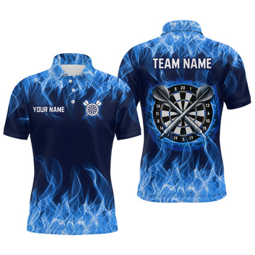 Maxcorners Custom Fire Flame Darts Board American Flag Dart Shirts For Men Darts Team Jerseys