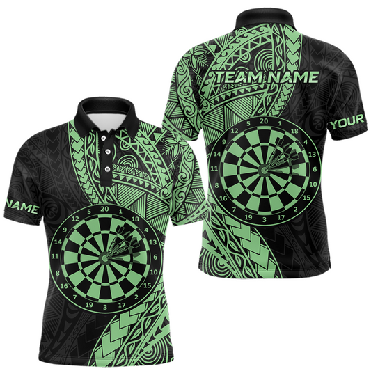 Maxcorners Custom Purple Tribal Dart Shirts for Men Dart Team Jersey Dartboard Gifts Polo & 1/4 Zip