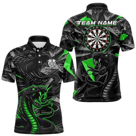 Maxcorners Purple Custom Cobra Snake Dart Shirts for Men Dart Team Jersey Dartboard Gifts Polo & 1/4 Zip