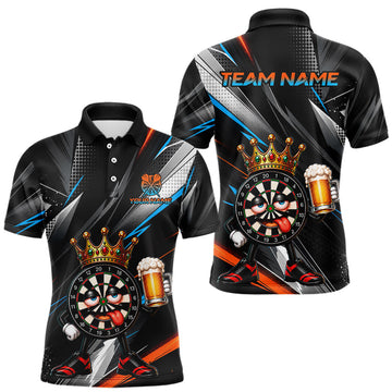 Maxcorners Funny Beer Dartboard Custom Darts Shirt for Men Darts Team Jerseys Dartboard Shirt LM0410