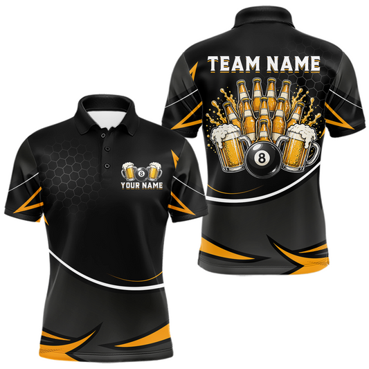 Maxcorners Custom Beer 8 Ball Billiard Shirt For Men