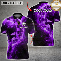 Maxcorners Darts Flaming Skull Dartboard Multicolor Customized Name, Team Name 3D Shirt