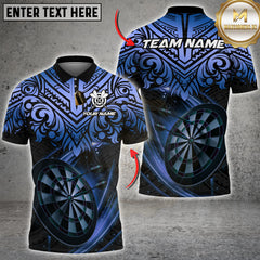 Maxcorners Darts Luxury Gold Tribal Pattern Dartboard Multicolor Customized Name, Team Name 3D Shirt