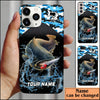 Maxcorners Catfish Fishing Blue Camo Sport Personalized Name Phone Case LM1812