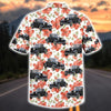 Maxcorners Personalized "Retro Hot Rod And Floral" Hawaiian Shirt, Custom Photo Car Aloha Shirts