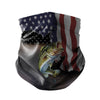 Maxcorners Bass Fishing USA Flag Neck Gaiter