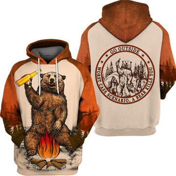Maxcorners 3D All Over Printed Shirt Camping Go Outside Hoodie, Zip Hoodie, Sweater, Tee