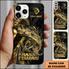 Maxcorners Luxury Gold Splash Custom Name Fishing Phone Case