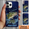 Maxcorners Honeycomb Texture Custom Name Fishing Phone Case