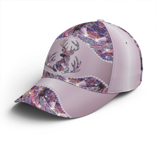 Maxcorners Purple Metallic Style Deer Hunting Baseball Cap LM0402