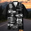 Maxcorners Personalized Route 66 100 Years Classic Car Hawaiian Shirt - Custom Photo Car Aloha Shirts