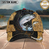 Maxcorners Western Tooled Leather Patchwork & Splash Water Custom Name Fishing Cap