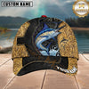 Maxcorners Western Tooled Leather Patchwork & Splash Water Custom Name Fishing Cap