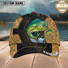 Maxcorners Western Tooled Leather Patchwork & Splash Water Custom Name Fishing Cap