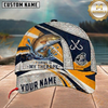 Maxcorners Fishing Is My Therapy Splash Wave Textured Pattern Custom Name Fishing Cap
