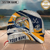 Maxcorners Fishing Is My Therapy Splash Wave Textured Pattern Custom Name Fishing Cap