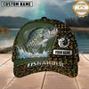 Maxcorners Fish Scale Pattern & Splash Water Panel Custom Name Fishing Cap