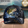 Maxcorners Ripped Metal Hook Design Custom Name Fishing Cap