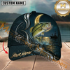 Maxcorners Moonlight Splash Design Custom Name Fishing Cap