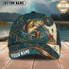 Maxcorners Compass and Contour Lines Design Custom Name Fishing Cap