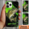 Maxcorners Neon Splash Action Custom Name Fishing Phone Case