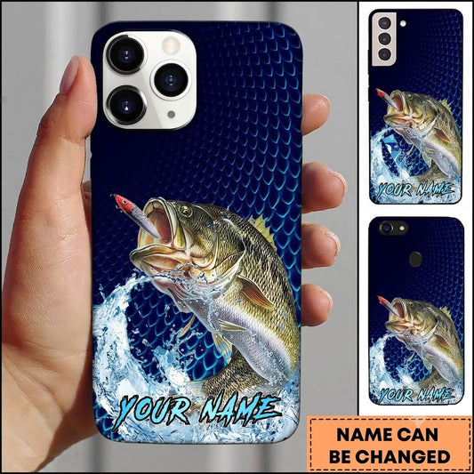 Maxcorners Dynamic Surface Feeding Design Custom Name Fishing Phone Case