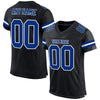 Maxcorners Custom Black Royal-White Mesh Authentic Football Jersey LM2605