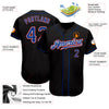Maxcorners Custom Black Royal-Red Authentic Baseball Jersey LM2605