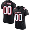Maxcorners Custom Black White-Red Mesh Authentic Classic Football Jersey LM2605