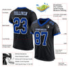 Maxcorners Custom Black Royal-White Mesh Authentic Classic Football Jersey LM2605