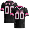 Maxcorners Custom Black White-Pink Authentic Football Jersey LM2605