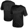 Maxcorners Custom Black Steel Gray Mesh Authentic Throwback Baseball Jersey LM2605