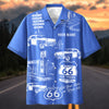 Maxcorners Personalized Route 66 100 Years Classic Car Hawaiian Shirt - Custom Photo Car Aloha Shirts