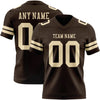Maxcorners Custom Brown Cream Authentic Football Jersey LM2605