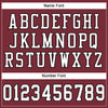 Maxcorners Custom Burgundy White-Black Mesh Authentic Classic Football Jersey LM2605
