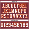 Maxcorners Custom Burgundy White-Orange Mesh Authentic Football Jersey LM2605