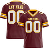 Maxcorners Custom Burgundy White-Gold Authentic Football Jersey LM2605