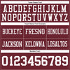 Maxcorners Custom Burgundy White Authentic Football Jersey LM2605