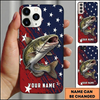 Maxcorners Bold Flag Artwork Custom Name Fishing Phone Case