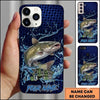 Maxcorners Honeycomb Texture Custom Name Fishing Phone Case