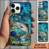 Maxcorners Fishing Vibrant Aqua Coral Reef Customized Name 3D Cap