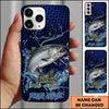 Maxcorners Honeycomb Texture Custom Name Fishing Phone Case