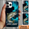 Maxcorners Vibrant Dark Ocean Design Custom Name Fishing Phone Case
