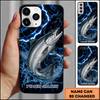Maxcorners Dark Stormy Water Ripple Custom Name Fishing Phone Case