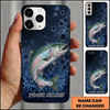 Maxcorners Futuristic Cyber Grid Art Custom Name Fishing Phone Case